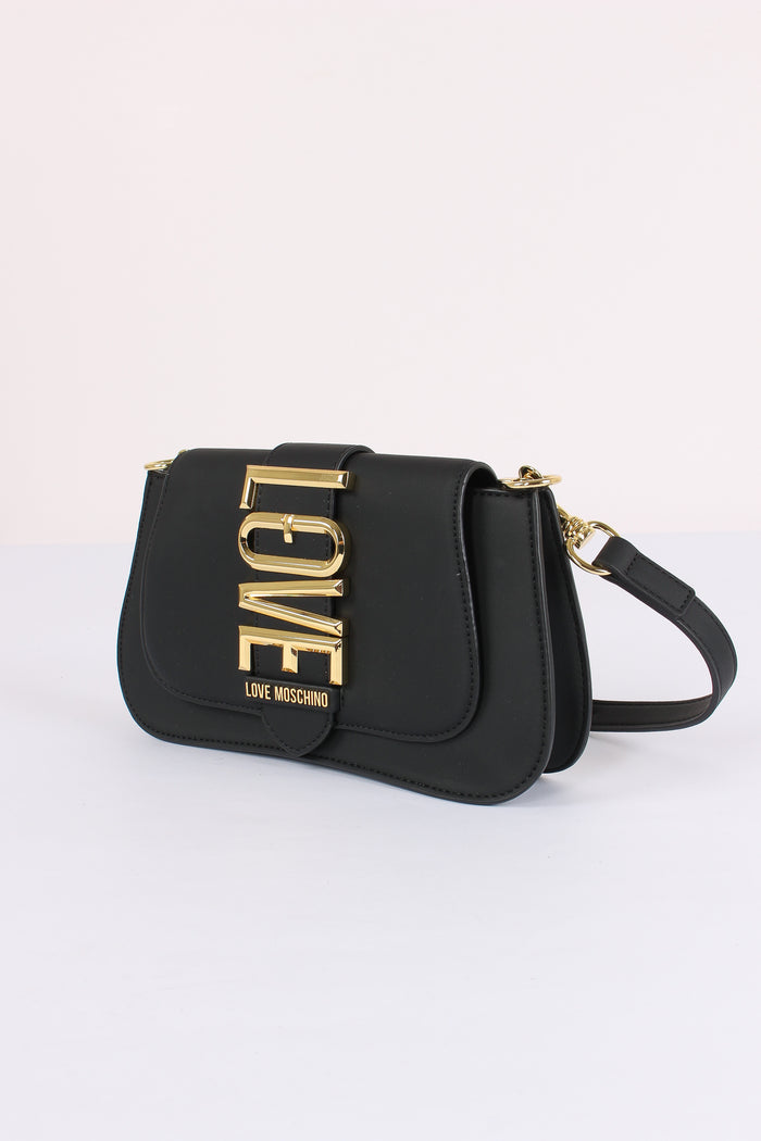 Pochette Fibbia Maxi Logo Nero-5