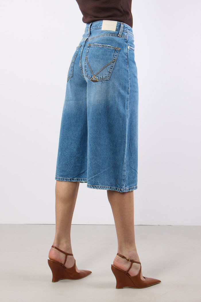 Bermuda Denim Tencell Denim Chiaro-3