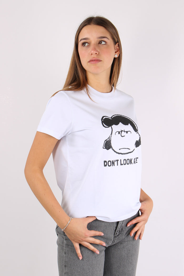 T-shirt Stampa Grande Bianco-7