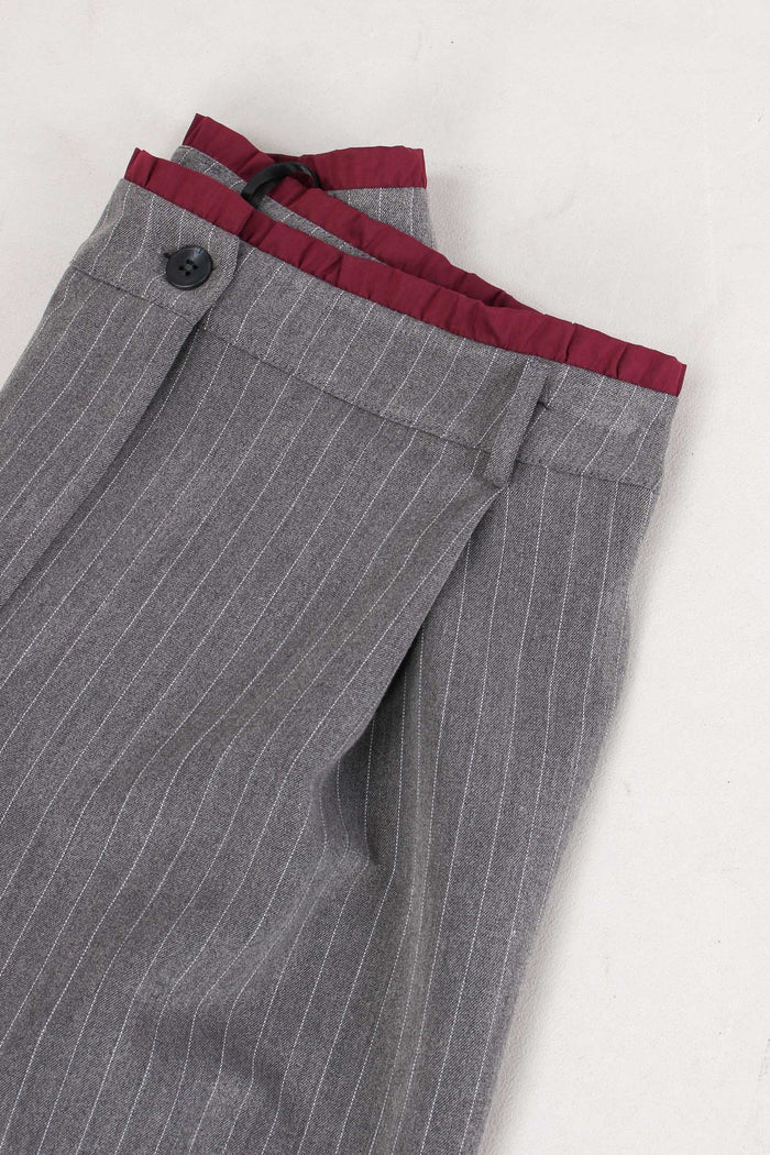 Pantalone Palazzo Gessato Grigio-10