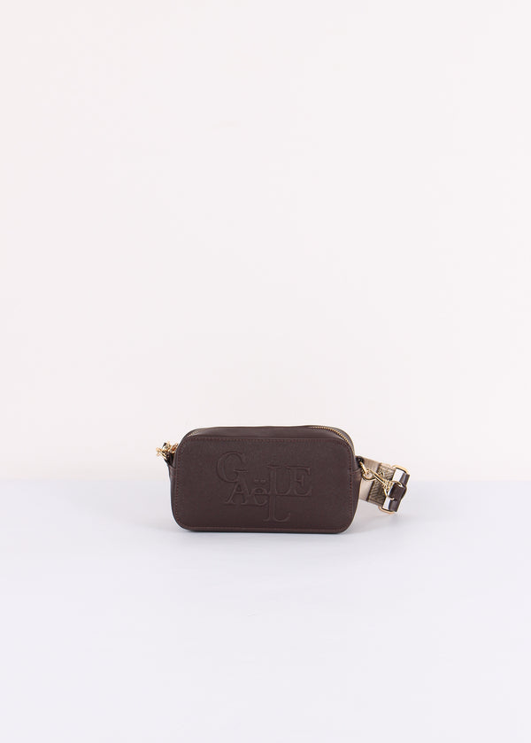 Camera Bag Saffiano Maxi Logo Moro