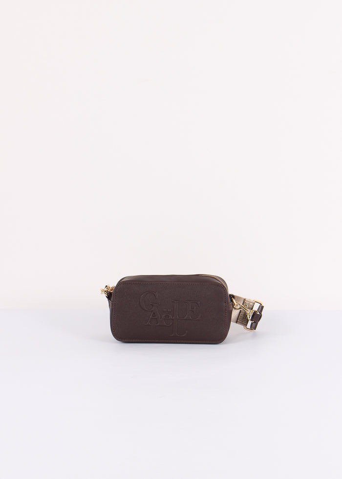 Camera Bag Saffiano Maxi Logo Moro