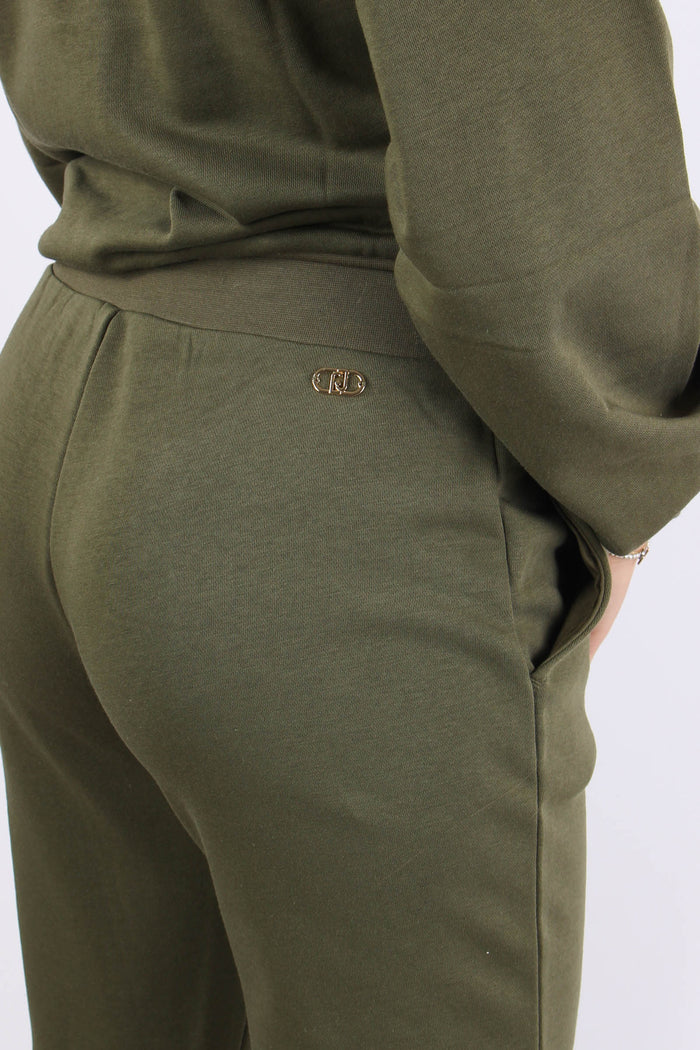 Pantalone Felpa Basico Olive Night-7