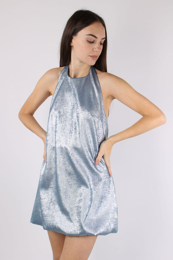 Abito Effetto Raso Cangiante Sky-2