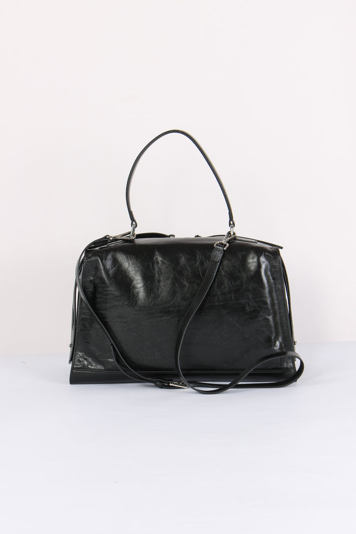 Maxi Trapezio Effetto Crinkle Black-3