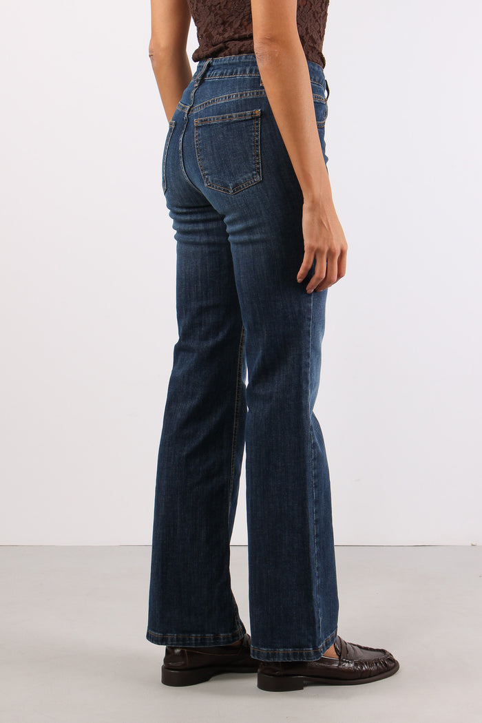 Denim Flare Denim Scuro-6