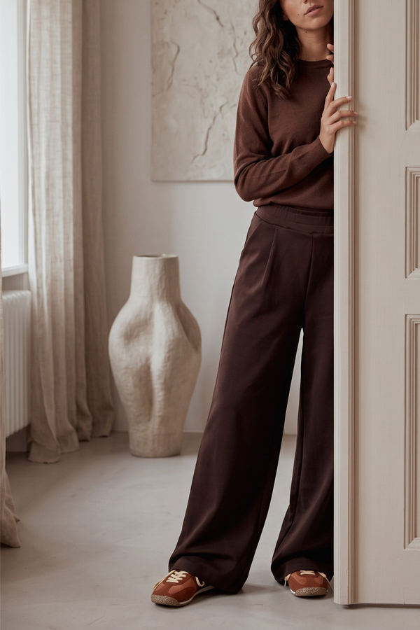 Pantalone Palazzo Pences Modal Moro