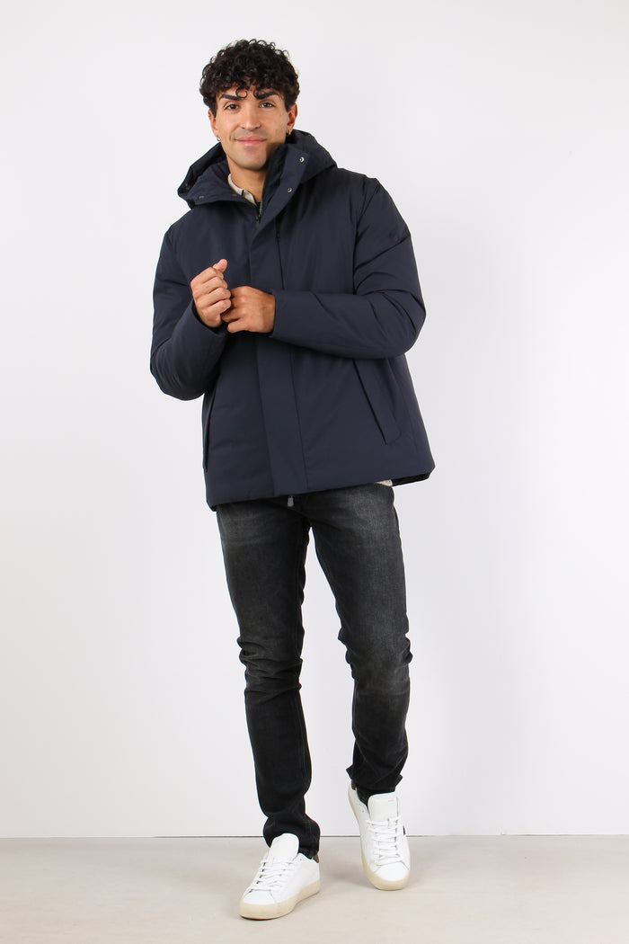 Obione Giubbotto Corto Tessuto Blue Black