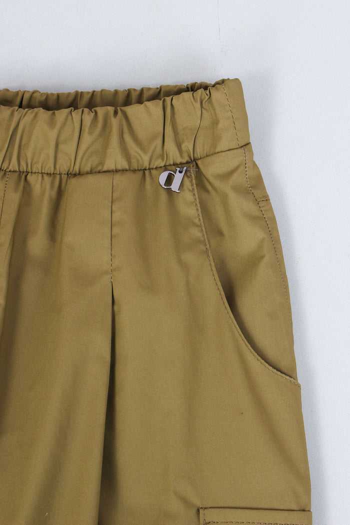 Pantalone Cargo Leggero Verde Scuro-5