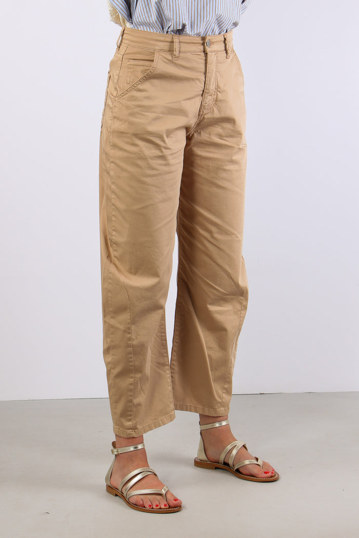 Pantalone Barrel Tessuto Legge Biscotto-5