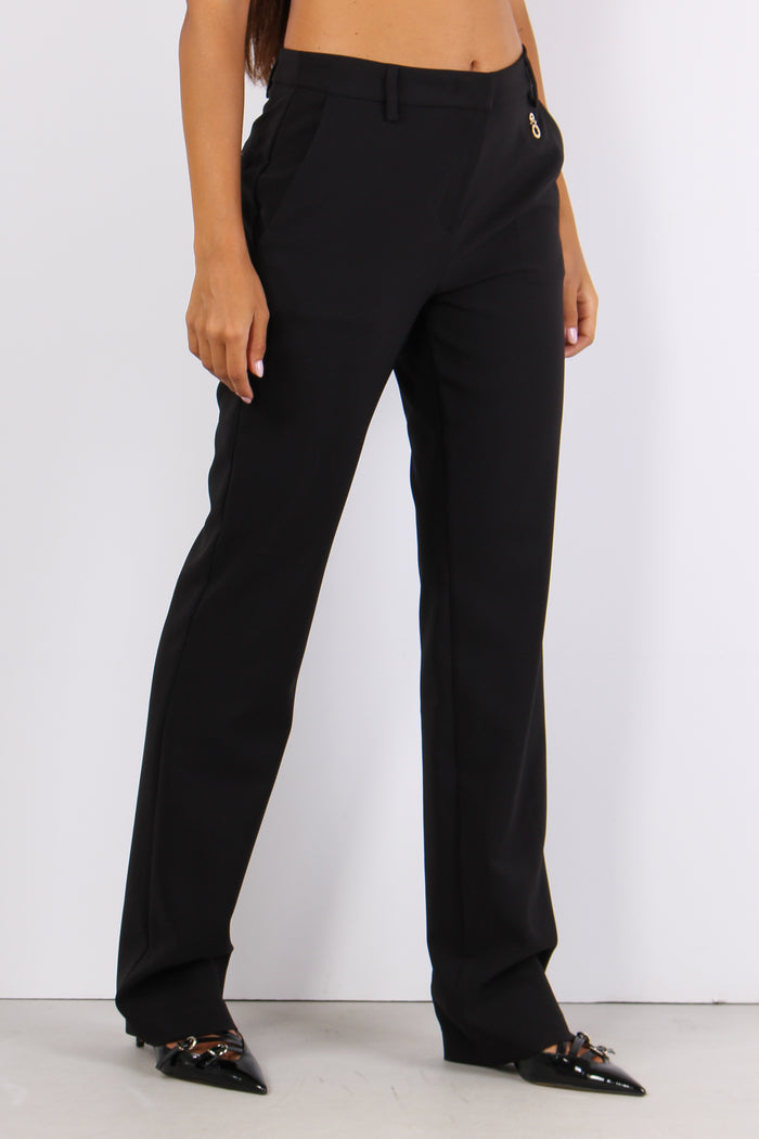 Cloes Pantalone Flaire Tessuto Black-5