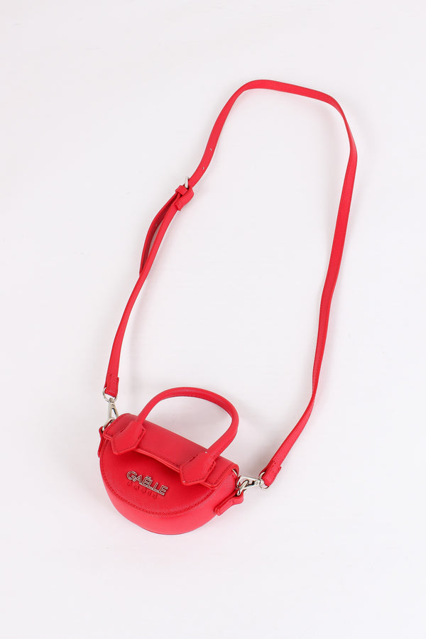 Mini Borsa Tonda 1 Manico Rosso