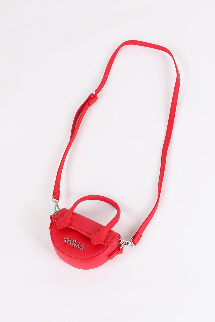 Mini Borsa Tonda 1 Manico Rosso