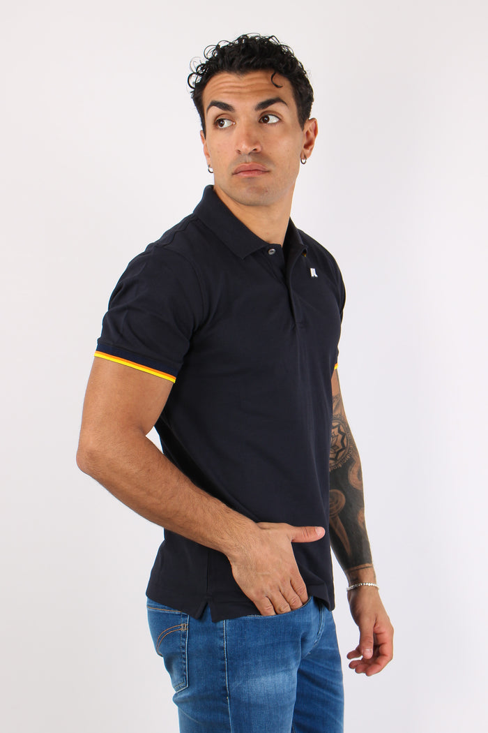 Polo Collo Contrasto Blue Depth-6