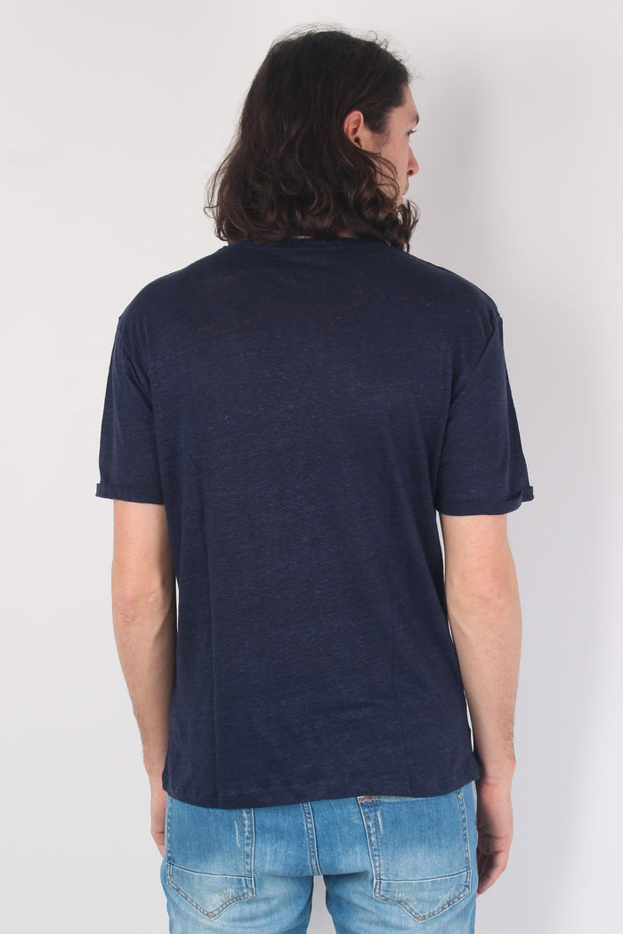 T-shirt Lino Deep Blue-3