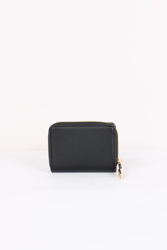 Mini Zip Around Bottolato Nero-4