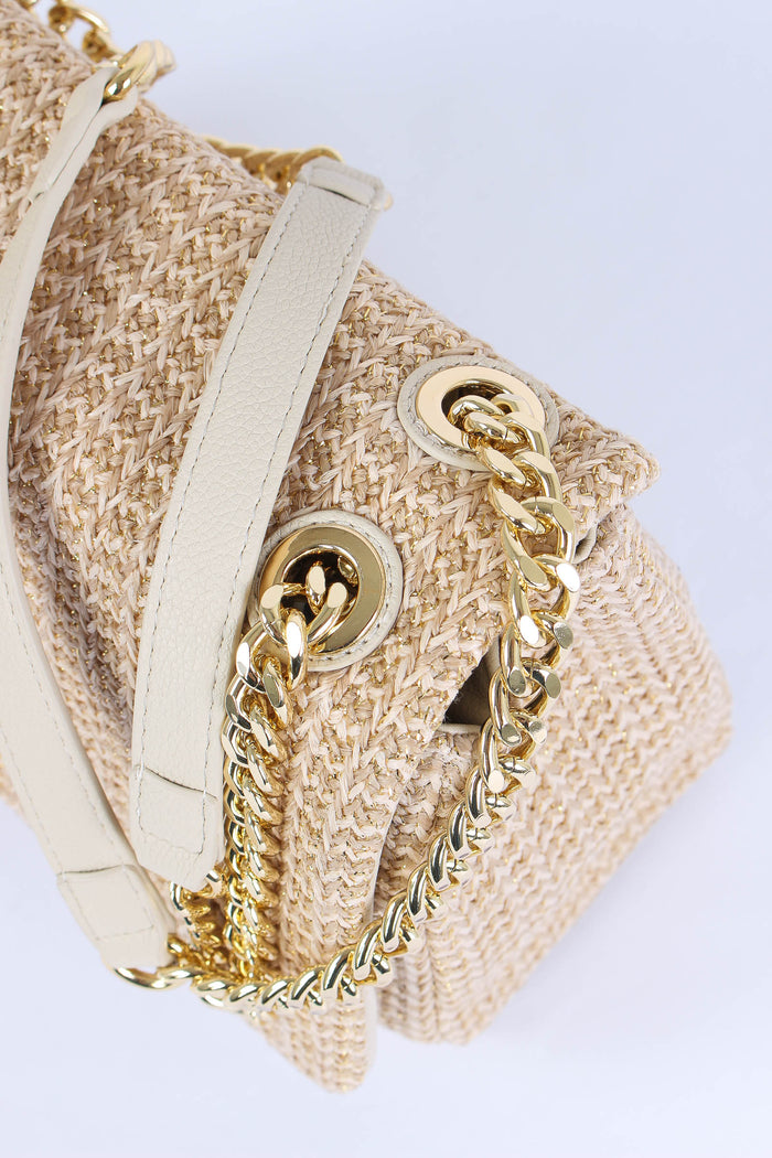 Tracolla Rafia Beige-4