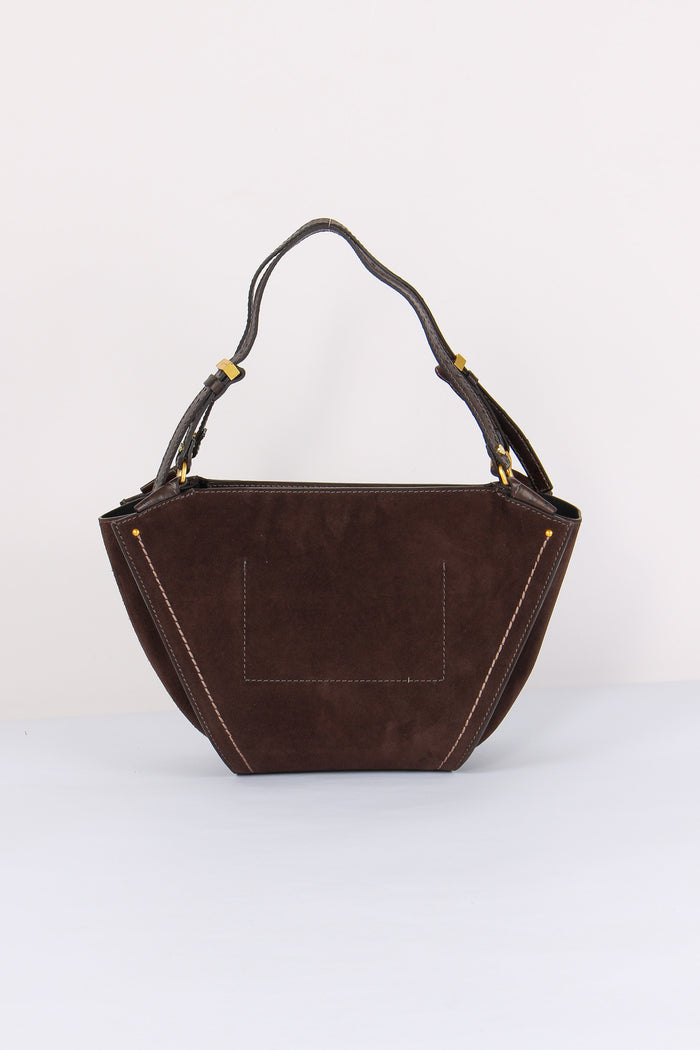 Bloom Shopping Suede Stampa Struzzo Moka-3
