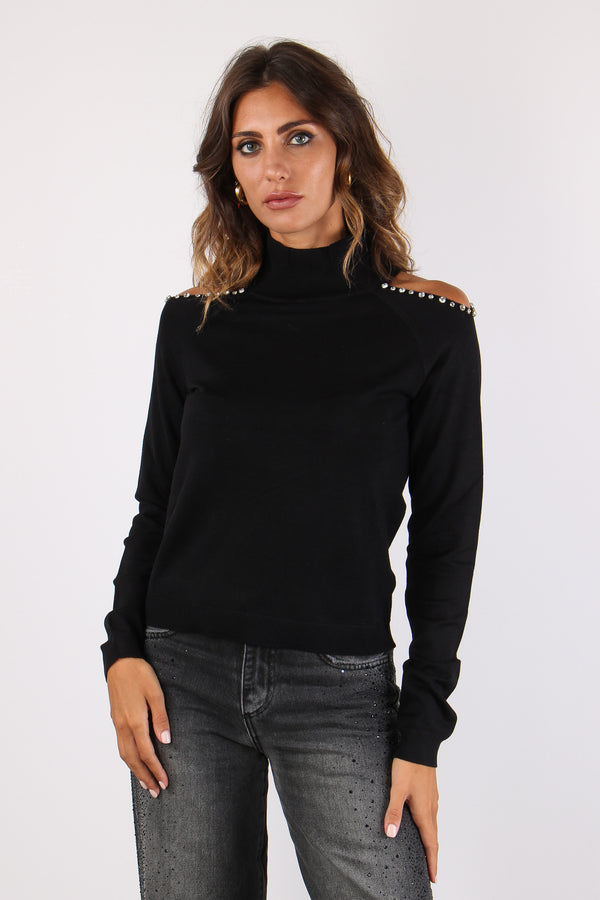 Bognanni Maglia Apertura Spalla Black
