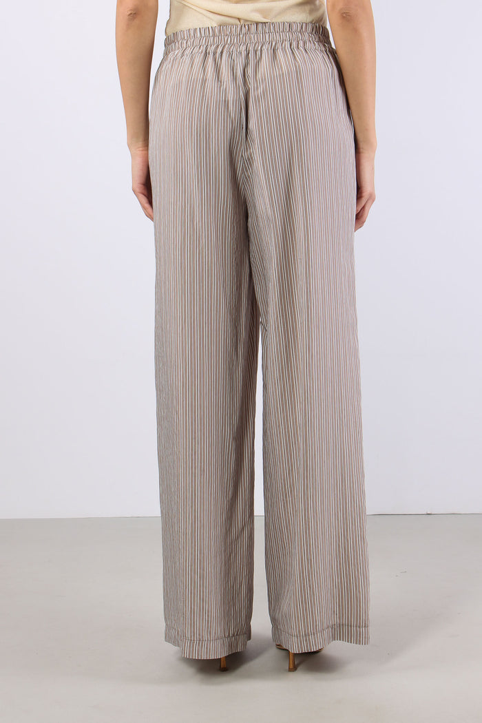 Pantalone Palazzo Riga Beige-4