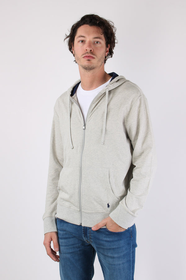 Felpa Zip Cappuccio Taylor Heather