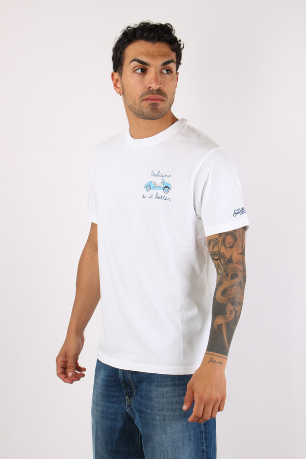 T-shirt Scritta Ricami Italians Spiaggina-2