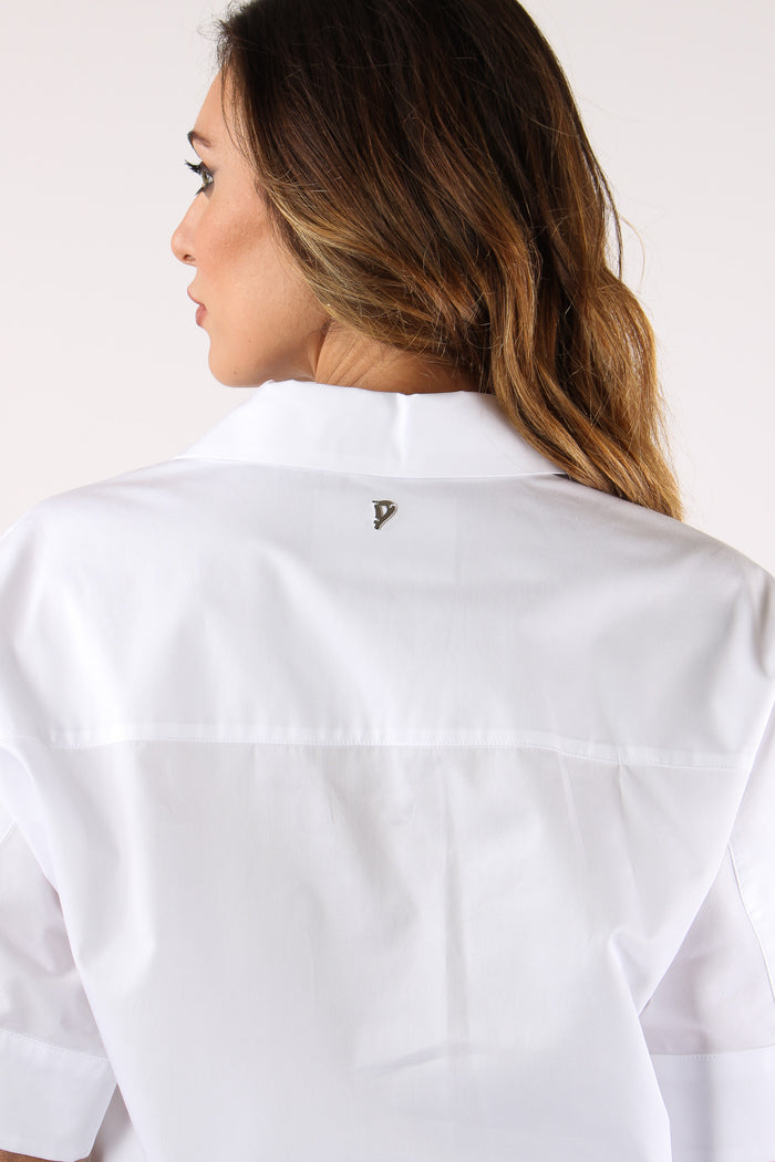 Camicia M/m Effetto Polo Bianco-10
