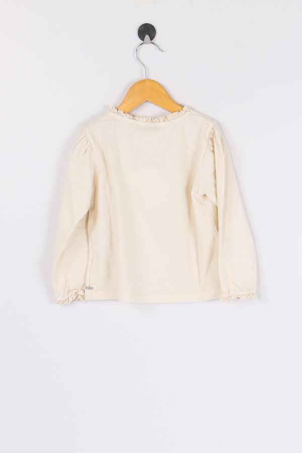 T-shirt Manica Lunga Ivory-2