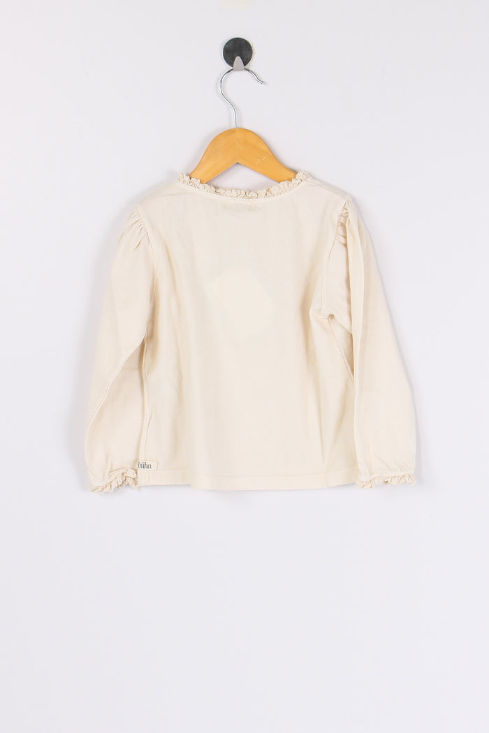 T-shirt Manica Lunga Ivory-2