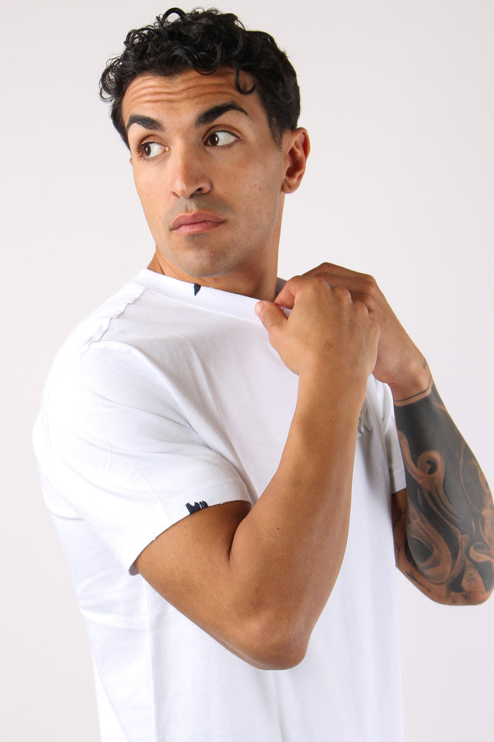T-shirt Logo Patch Bianco-8