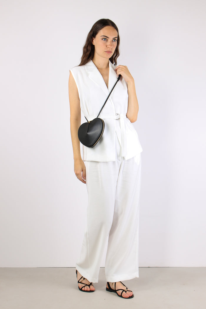 Pantalone Abbottonatura Asimme Bianco-5