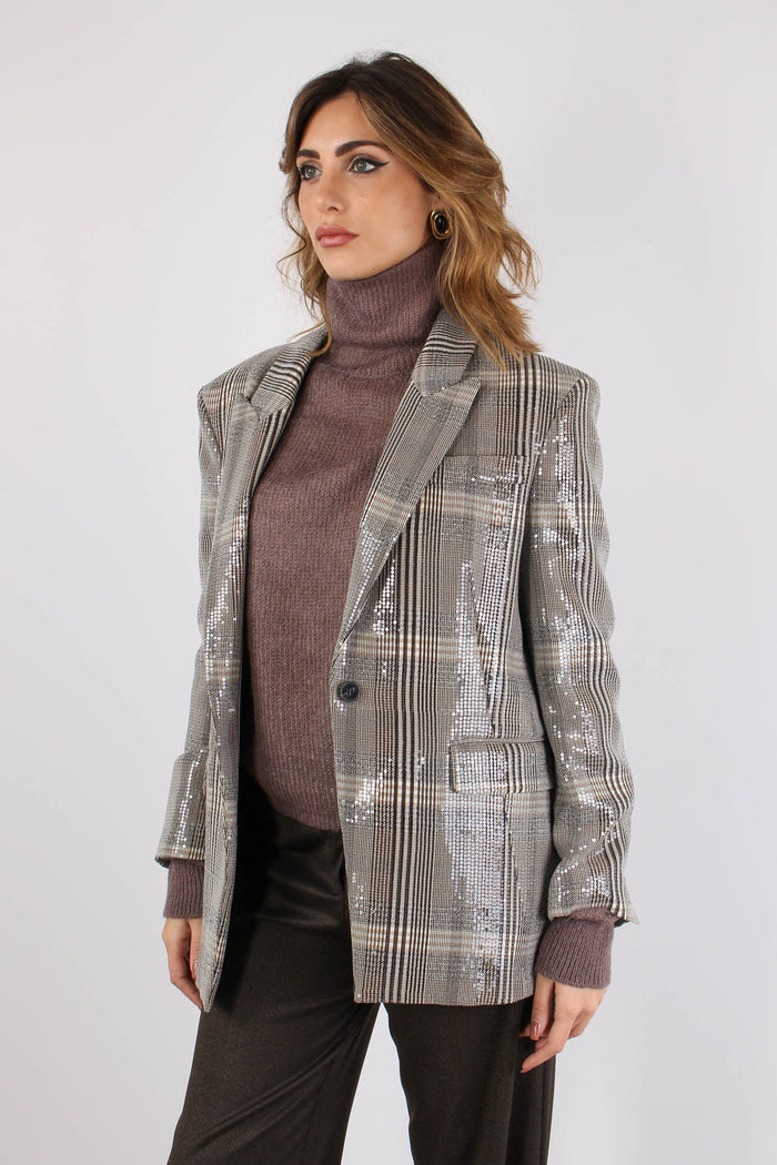 Giacca Galles Paillettes Tartan-3