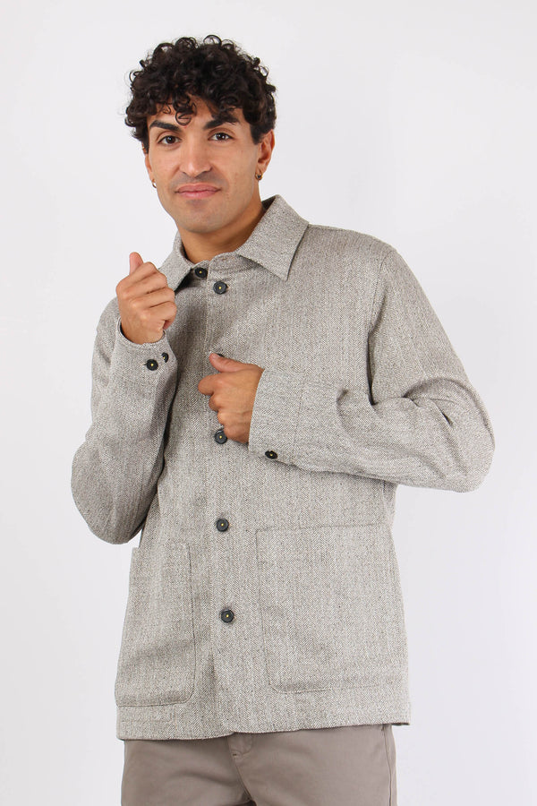 Giacca Camicia Resca Beige-2