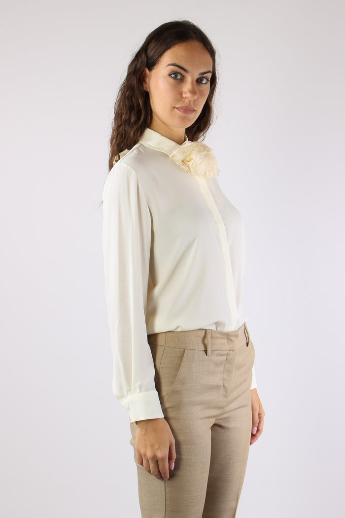 Mllorca Camicia Misto Seta Bianco-8