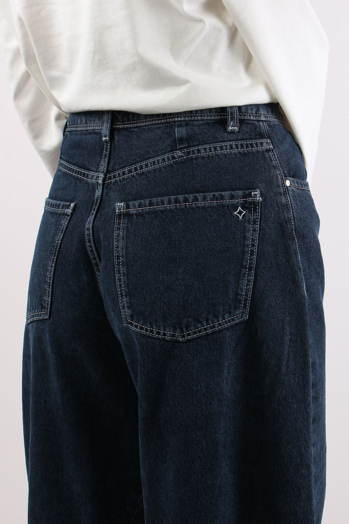 Denim Loose Barrel Denim Scuro-8