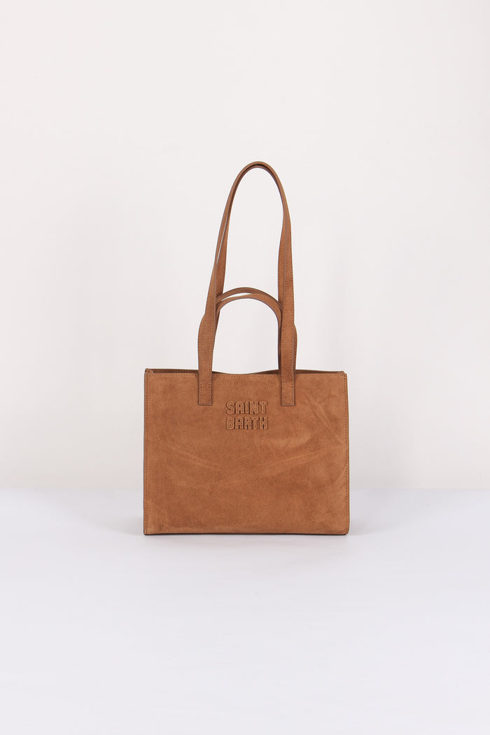 Borsa A Tracolla Midi Suede Cognac