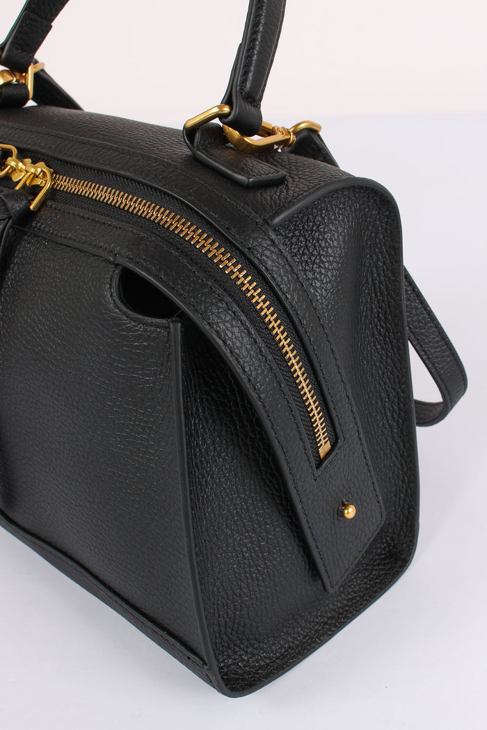 Trapezio Pelle Martellata Black-6