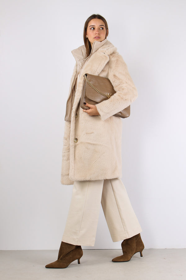 Ecopelliccia Bottoni Light Oat