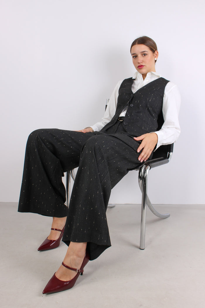 Pantalone Filo Lurex Doppia Pe Grigio-6