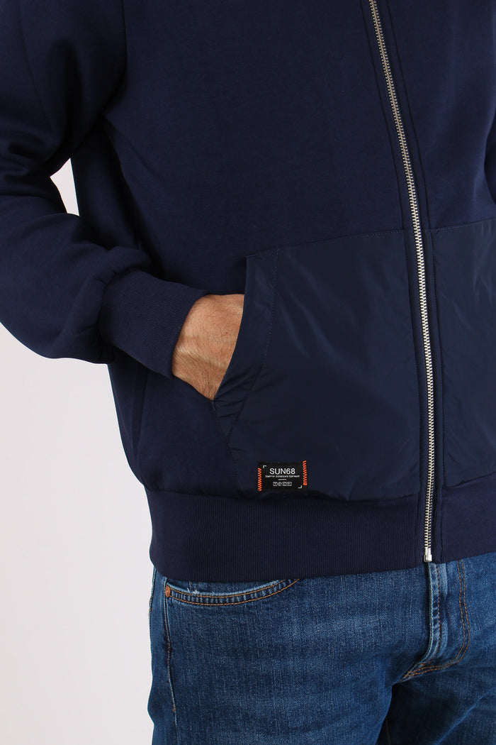 Bomber Zip Nylon Navy Blue-5