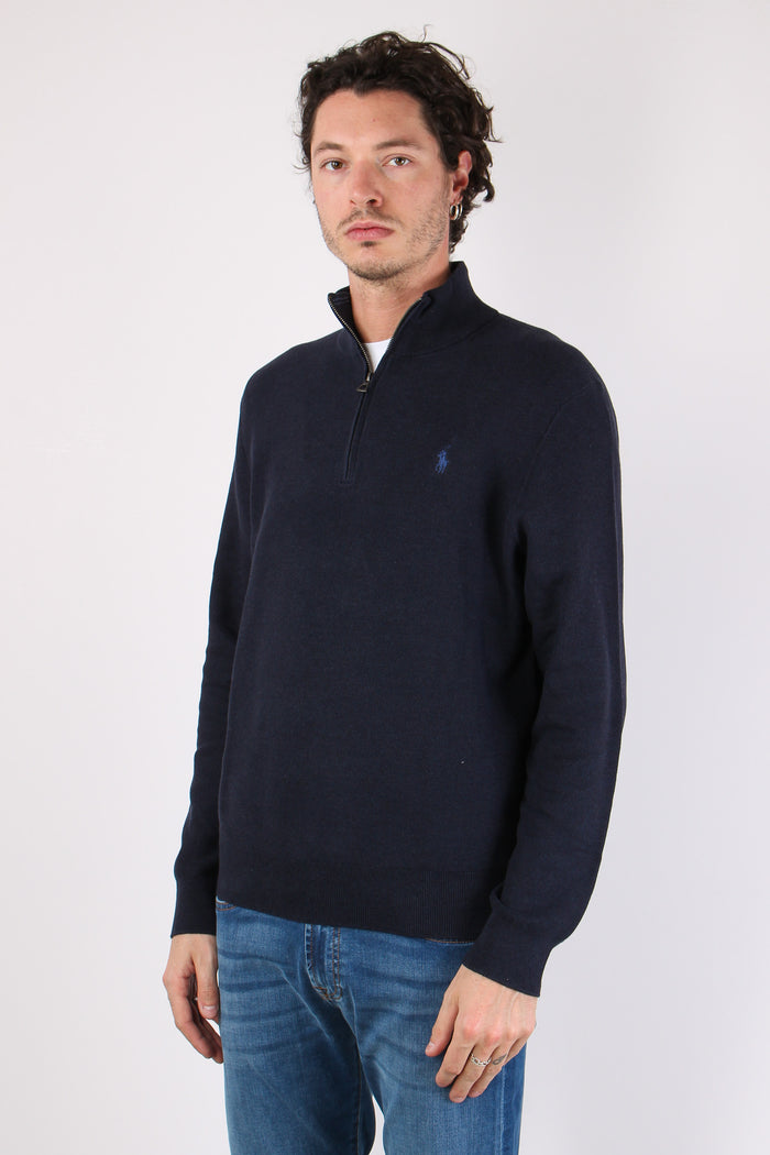Maglia Mezza Zip Nido Dape Navy-3