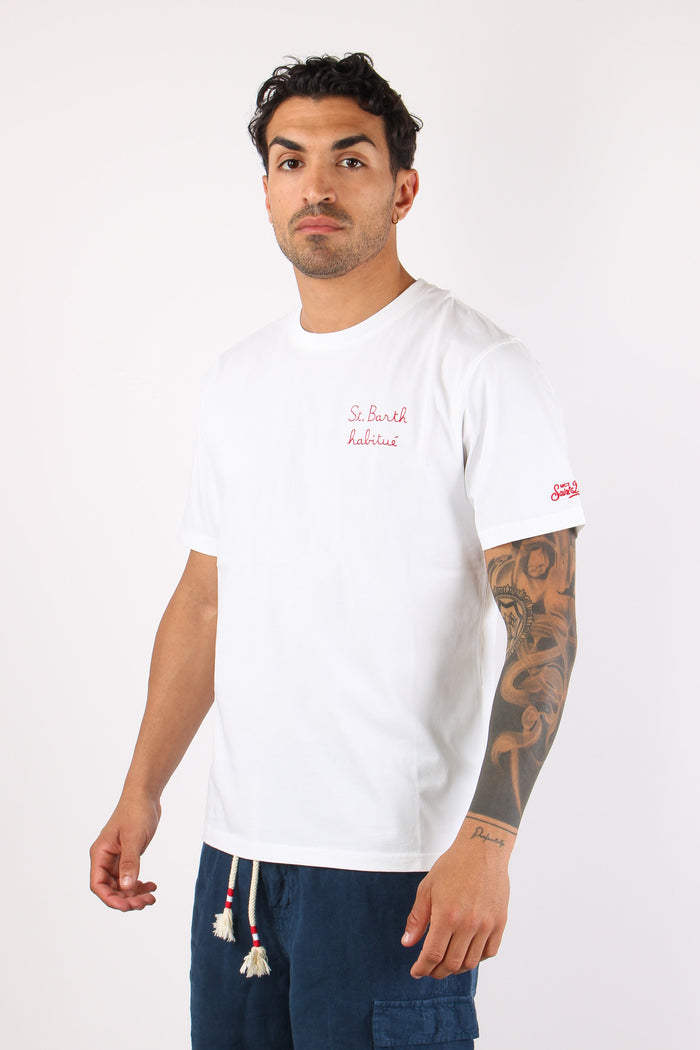 T-shirt Scritta Ricami Habitue-6