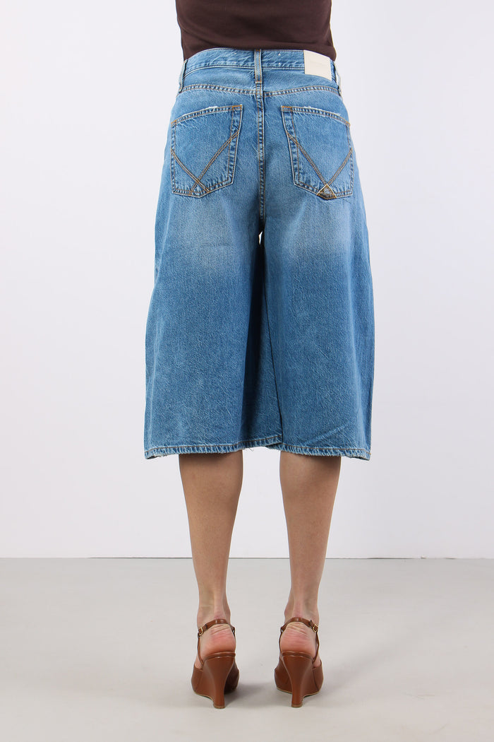 Bermuda Denim Tencell Denim Chiaro-5