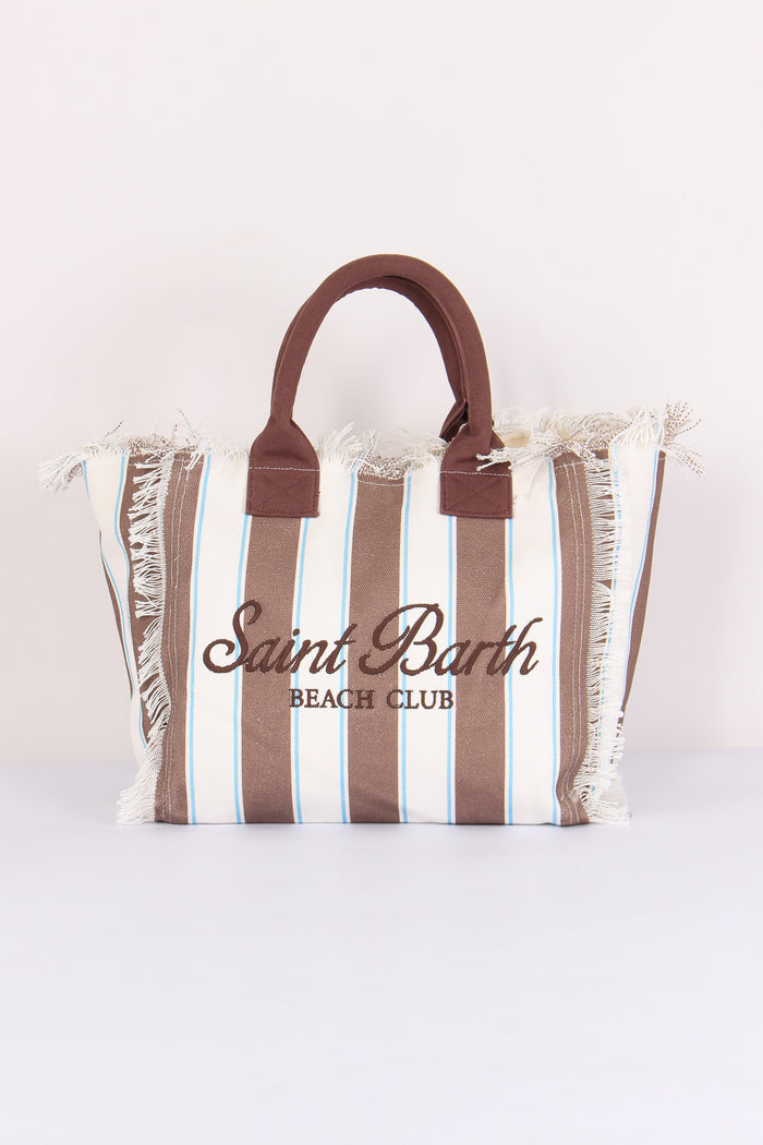 Vanity Canvas Righe Beige/bianco