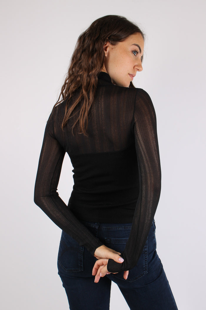 Mllattila Lupetto Velo Bimateriale Nero-6