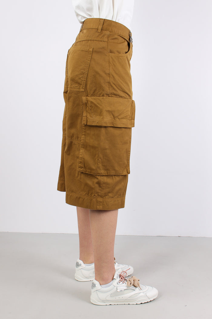 Albareto Bermuda Gabardina Bronzo-7