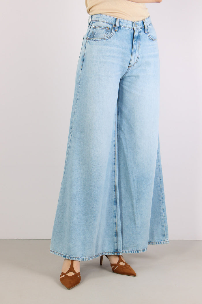 Jeans Flare Ampio Denim Medio-6