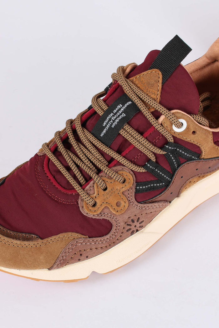 Sneakers Yamano  Suede Laminated Bordeaux/bronze-4