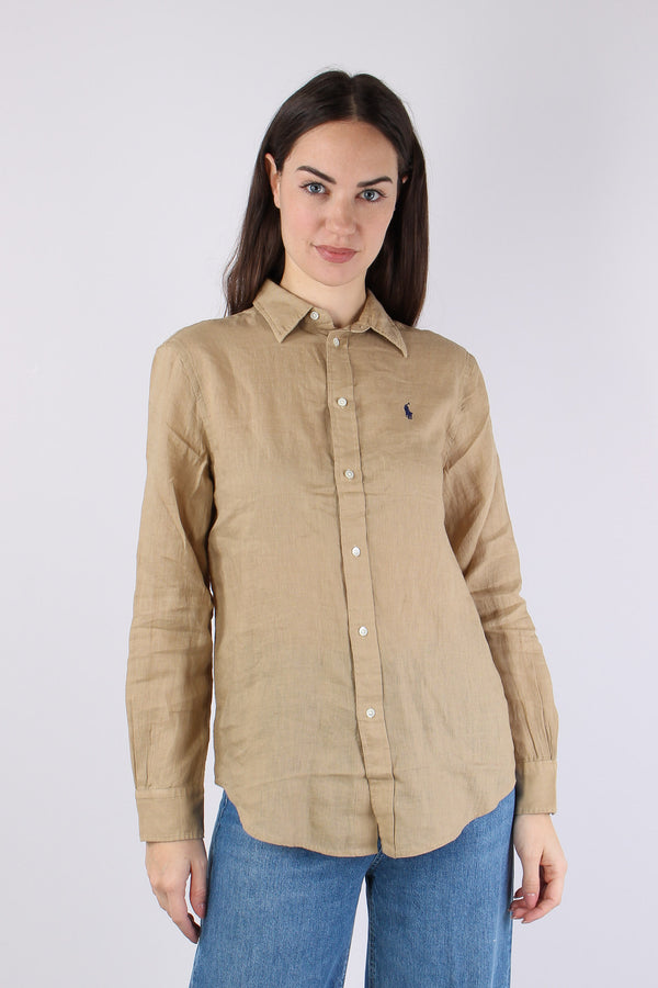 Camicia Classica Lino Coastal Beige