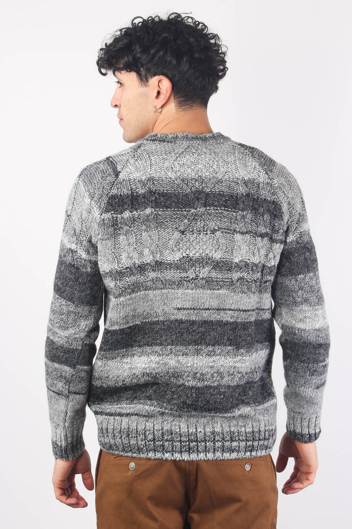 Maglia Treccia Multicolor Grey-2